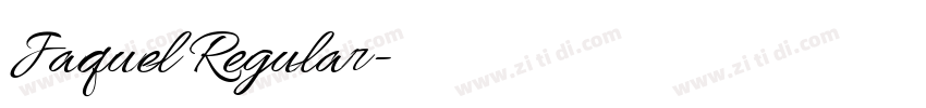 Jaquel Regular字体转换